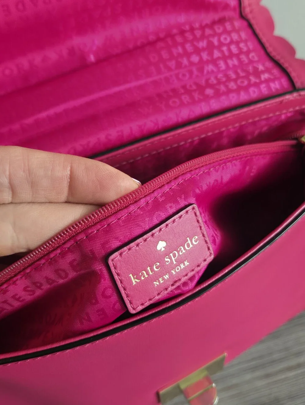 Kate Spade Maple Court Jazmin Hot Pink Scallop Shoulder Bag 2016
